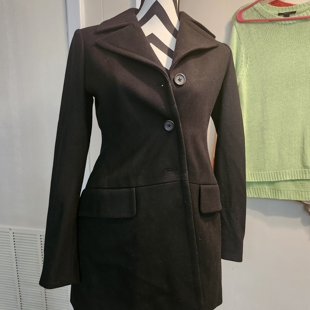 Banana Republic Black Pea Coat for Women